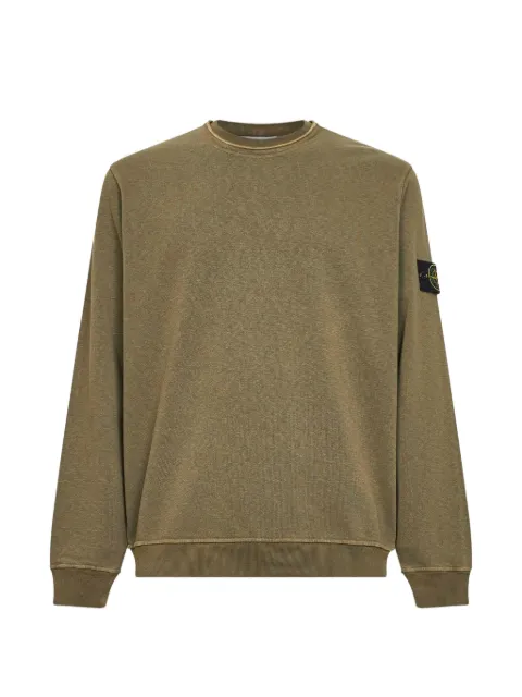 Stone Island ribbed logo-patch sweatshirt Green L1S156100034S0060