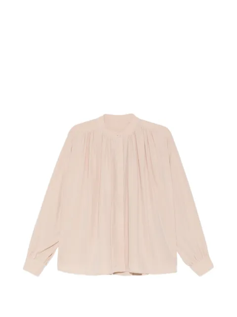 Yves Salomon pleated silk crepe shirt Neutrals 26E25EYH04266CRCH