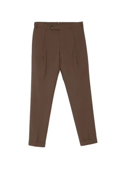 Berwich Xretrolong pleated trousers Brown XRETROLONGFA1755X