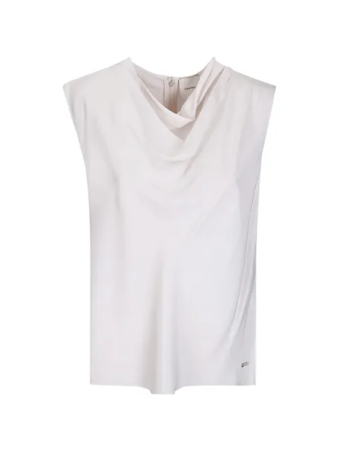 Calvin Klein cowl-neck twill tank top White LV044F161GGNA