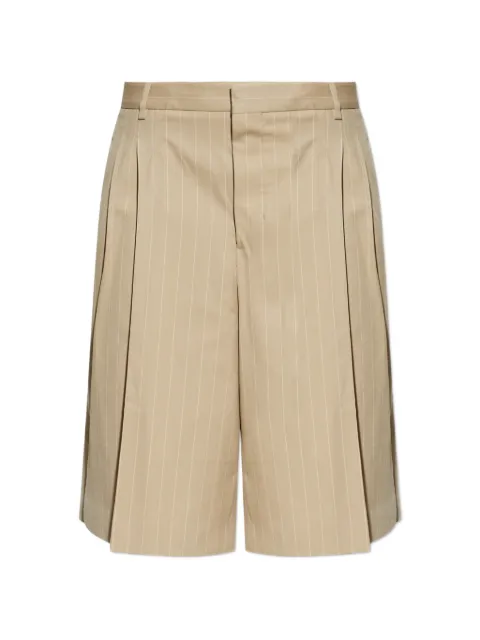 AMI Paris pinstripe pleat shorts Neutrals HSO827WV0197