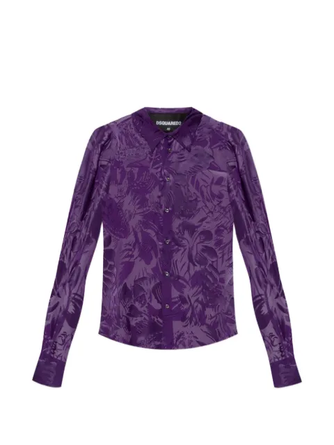 DSQUARED2 floral buttoned shirt Purple S72DL0786D35482
