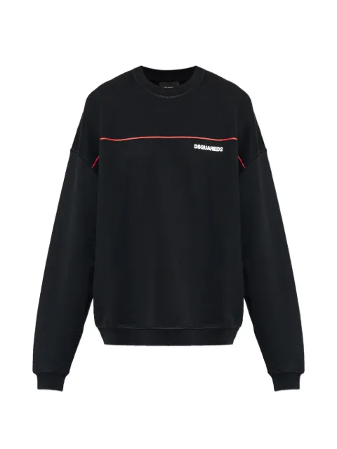 DSQUARED2 Dsquared2 Tape Relax Fit crewneck sweatshirt Black S71GU0770D25028