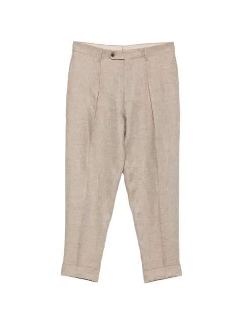 Berwich Chiaia pleated turn-up trousers Neutrals CHIAIAVT1502