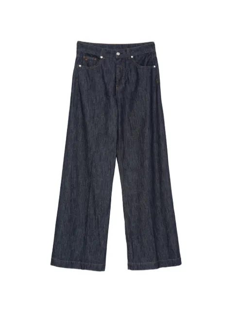 Nine In The Morning Audrey logo-patch jeans Blue AUD16