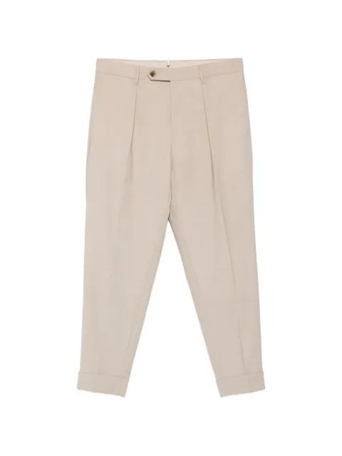 Berwich Chiaia pleated cuffed trousers Neutrals CHIAIAPO1383X