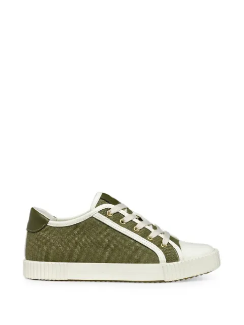 Geox D Blomiee contrast-trim low-top sneakers Green D556HB0AS54