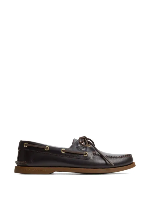 Fortela leather boat shoes Brown SPMAO2EYEAMLBRW