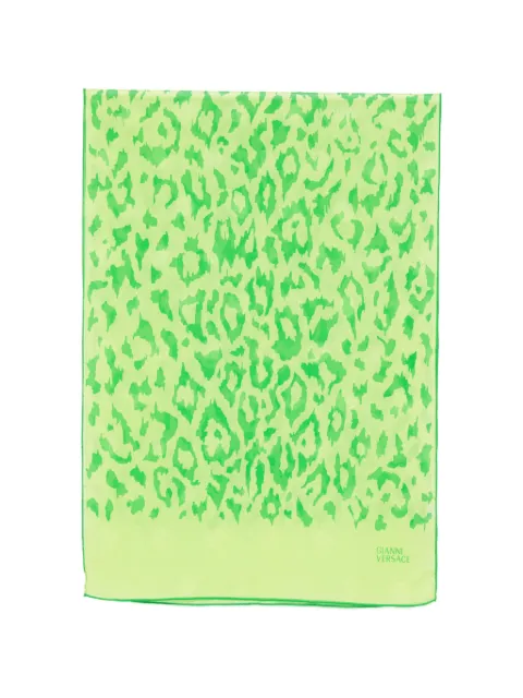 Versace Pre-Owned 1990s animalier silk scarf Green VE250ATK