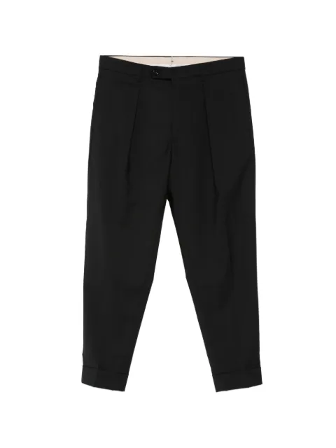 Berwich pleated cuffed trousers Black CHIAIAMZ1460