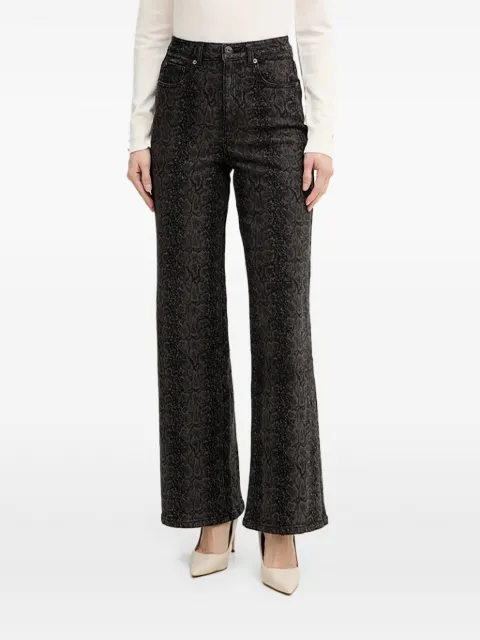 Morgan snake-print five-pockets jeans Black PACOME