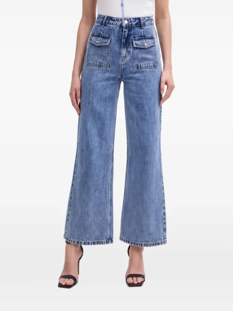 Morgan flap-pocket jeans Blue PWIDEDOUBLESTO
