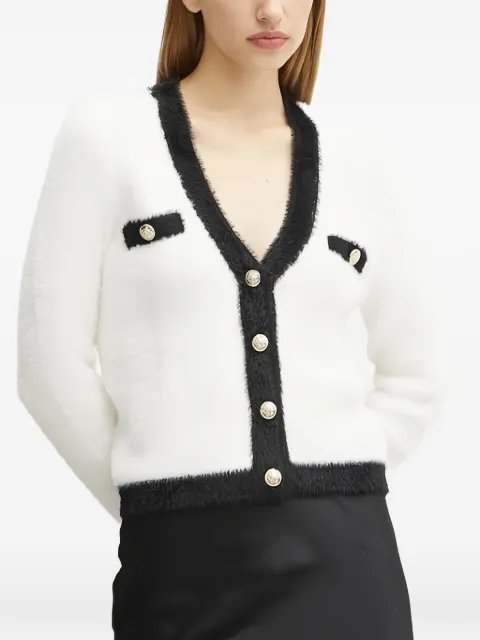 Morgan V-neck cardigan White MOGUIN