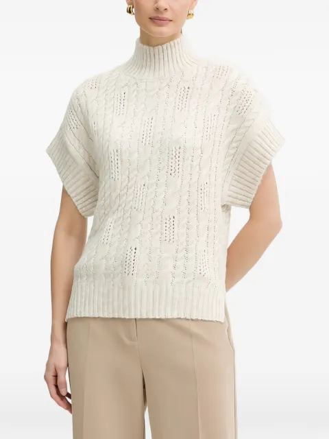 Morgan cable-knit roll-neck jumper Neutrals MPIKI