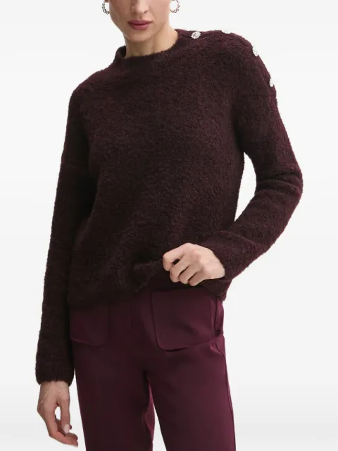 Morgan Mbulle button detail knit sweater Purple 251MBULLE