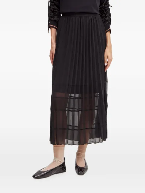Morgan pleated maxi skirt Black JILA