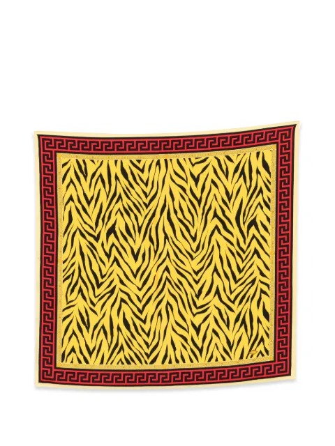 Versace Pre-Owned 1990s zebra-print silk scarf Yellow VE250ATF