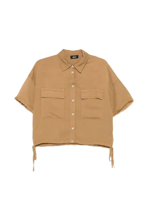 DIXIE patch-pocket fringed shirt Brown C782A013A