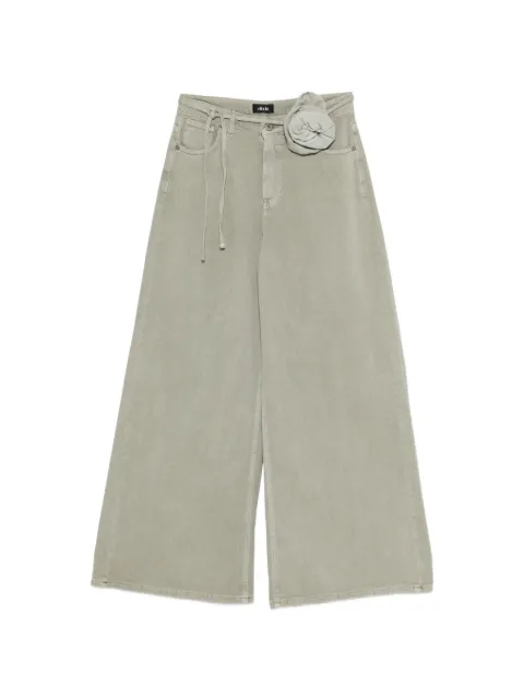 DIXIE flower-detail cotton jeans Green P881A010A