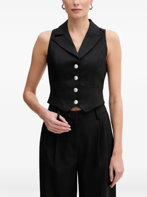 Morgan Cjana button sleeveless vest Black CJANAF
