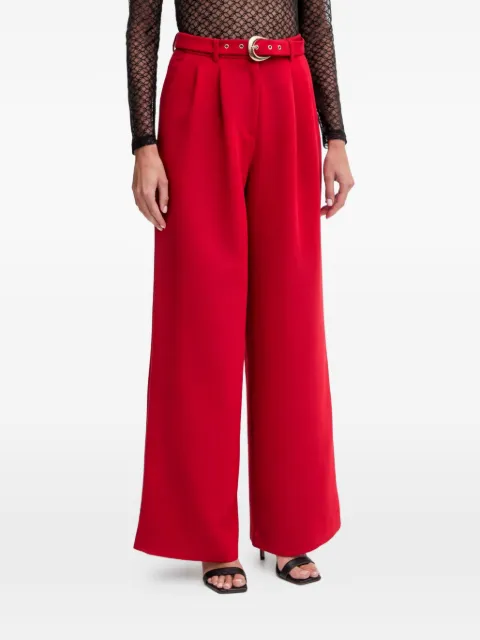 Morgan belted pleated trousers Red PREDF