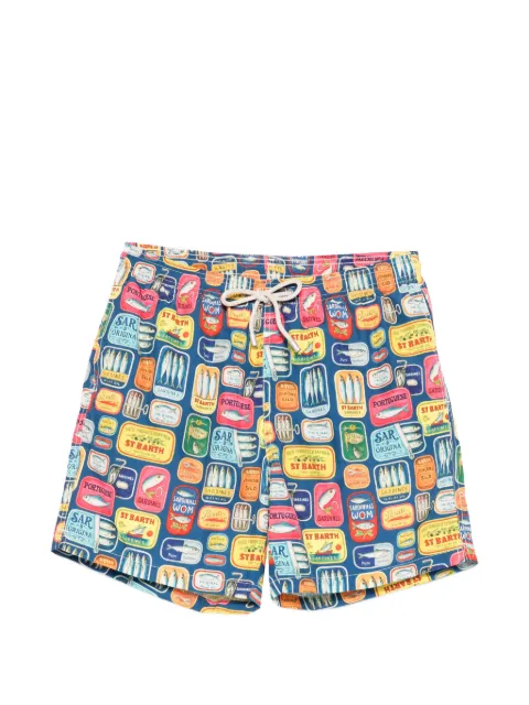 MC2 Saint Barth Lighting sardine-print drawstring swim shorts Blue LIG0001