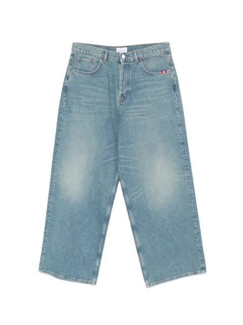AMISH Huge cropped jeans Blue AMU154D7433188