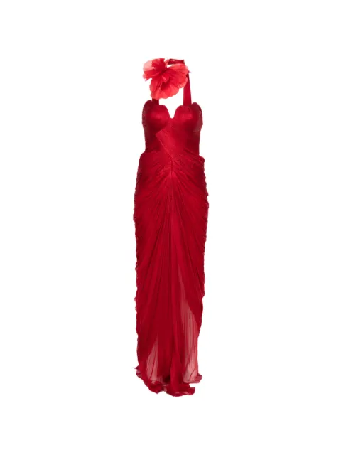 Iris Serban Marisa draped maxi dress Red MARISA