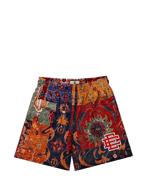 ERIC EMANUEL patchwork shorts Red EE272
