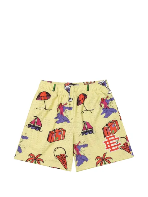 ERIC EMANUEL logo printed shorts Yellow EE228