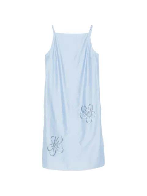 Iceberg flower-appliqué spaghetti-strap dress Blue H0715197