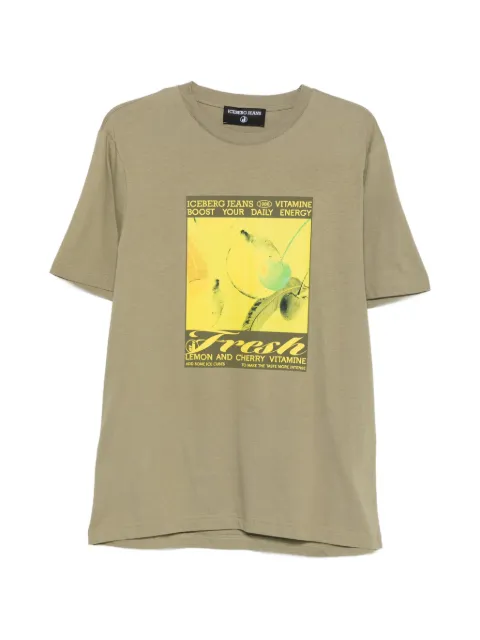 Iceberg graphic-print cotton T-shirt Green F016P400