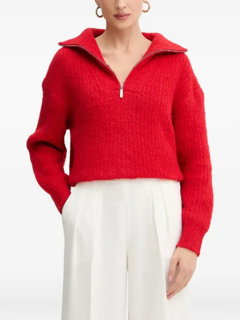 Morgan zip-up sweater Red MFLAMI