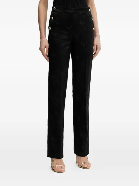 Morgan button-embellishment trousers Black PFILAF