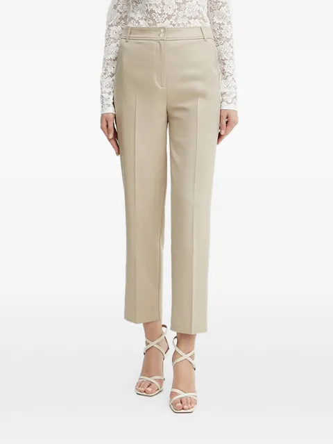 Morgan pressed-crease trousers Neutrals PLUXF