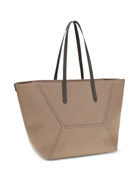 Brunello Cucinelli stitched borsa tote bag Neutrals MB25D2571C005