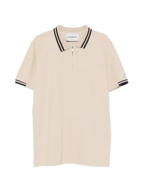Iceberg zip-fastening polo shirt Neutrals F030631A