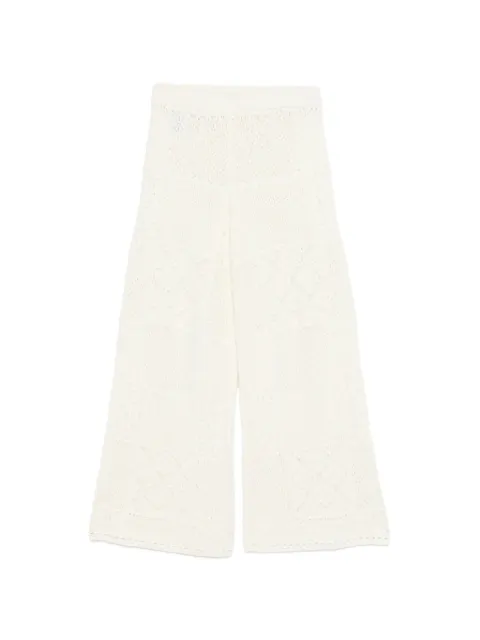 Ba&Sh patchwork crochet-knit trousers Neutrals 1E26SANT