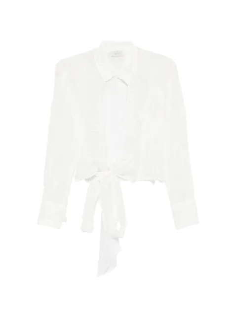 Mazzarelli tie-front blouse White FRIDA175