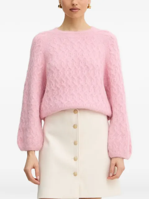 Morgan cable-knit jumper Pink MGROVE