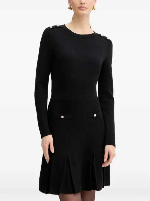 Morgan button-embellished mini dress Black RMCOLO