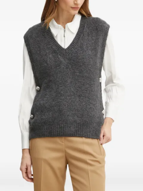 Morgan buttoned V-neck vest Grey MPLUIE