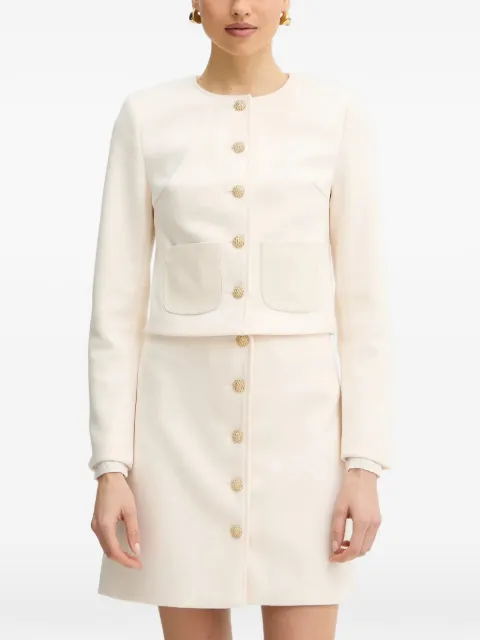 Morgan patch-pocket button-down jacket Neutrals VIKTORY