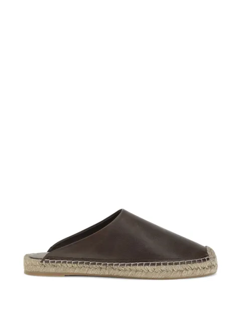 Brunello Cucinelli leather jute espadrilles Brown MZORG3230C8279