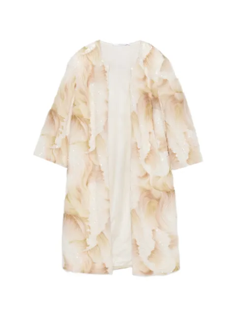 DE SANTIS sequin-embellished coat Neutrals SP920
