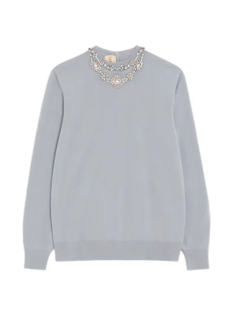 Valentino Garavani embroidered wool sweater Grey BKC74PA9Y