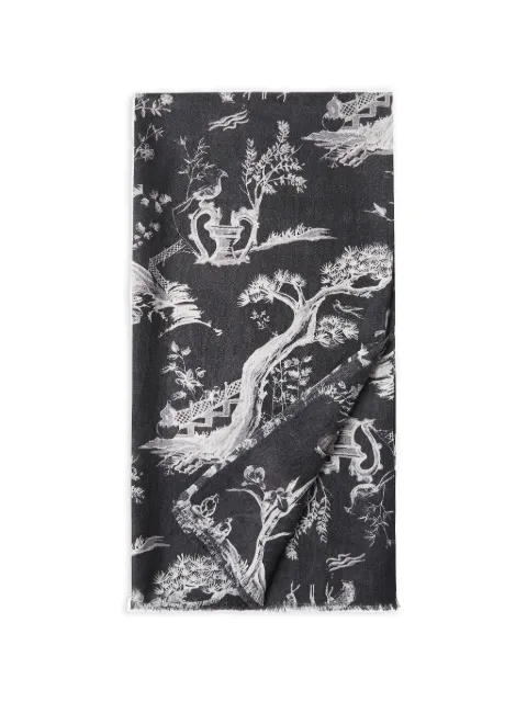 Shanghai Tang Tang printed scarf Black W3AAS525AN00