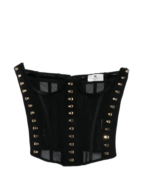 Elisabetta Franchi metal detail corset Black TO05562E2