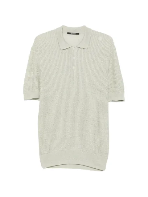 Tagliatore knitted textured polo shirt Green GRADYGSE230223E215