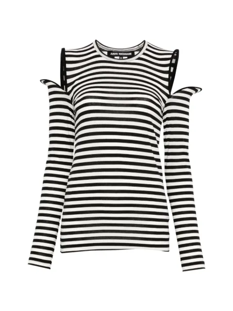 Junya Watanabe striped T-shirt Black JQT022